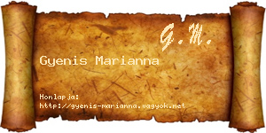 Gyenis Marianna névjegykártya